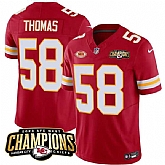 Men & Women & Youth Kansas City Chiefs #58 Derrick Thomas Red 2023 F.U.S.E. AFC West Champions With NKH Patch Vapor Untouchable Limited Jersey,baseball caps,new era cap wholesale,wholesale hats