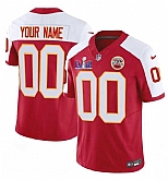 Men & Women & Youth Kansas City Chiefs Active Player Custom Red White 2024 F.U.S.E. Super Bowl LVIII Patch Vapor Untouchable Limited Jersey