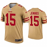 Men & Women & Youth San Francisco 49ers #15 Jauan Jennings Nike Gold Inverted Limited Player Jersey,baseball caps,new era cap wholesale,wholesale hats