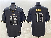 Men's Detroit Lions #16 Jared Goff Black Gold Edition Jersey,baseball caps,new era cap wholesale,wholesale hats