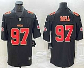 Men's San Francisco 49ers #97 Nick Bosa Black Red Fashion Vapor Limited Stitched Jersey,baseball caps,new era cap wholesale,wholesale hats