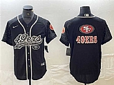 Men's San Francisco 49ers Black Reflective Team Big Logo With Patch Cool Base Stitched Baseball Jersey,baseball caps,new era cap wholesale,wholesale hats