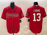 Men's Tampa Bay Buccaneers #13 Mike Evans Red Cool Base Baseball Stitched Jersey