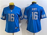 Women's Detroit Lions #16 Jared Goff Blue Vapor Limited Stitched Football Jersey(Run Smaller),baseball caps,new era cap wholesale,wholesale hats