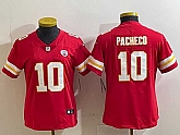 Women's Kansas City Chiefs #10 Isiah Pacheco Red Vapor Football Stitched Jersey(Run Small),baseball caps,new era cap wholesale,wholesale hats