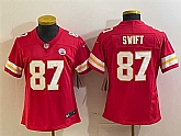 Women's Kansas City Chiefs #87 Taylor Swift Red Vapor Untouchable Limited Football Stitched Jersey(Run Small)
