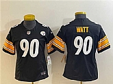 Women's Pittsburgh Steelers #90 T. J. Watt Black 2023 F.U.S.E. Stitched Jerseys,baseball caps,new era cap wholesale,wholesale hats