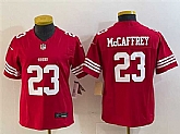 Women's San Francisco 49ers #23 Christian McCaffrey Red 2023 F.U.S.E. Vapor Untouchable Football Stitched Jersey(Run Small),baseball caps,new era cap wholesale,wholesale hats
