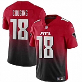 Men & Women & Youth Atlanta Falcons #18 Kirk Cousins Red Black Vapor Untouchable Limited Jersey,baseball caps,new era cap wholesale,wholesale hats