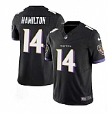 Men & Women & Youth Baltimore Ravens #14 Kyle Hamilton Black 2023 F.U.S.E. Vapor Limited Stitched Jersey
