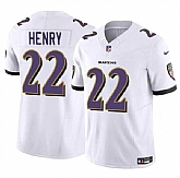 Men & Women & Youth Baltimore Ravens #22 Derrick Henry 2023 F.U.S.E. White Vapor Limited Jersey,baseball caps,new era cap wholesale,wholesale hats