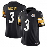 Men & Women & Youth Pittsburgh Steelers #3 Russell Wilson Black 2024 F.U.S.E. Vapor Untouchable Limited Jersey,baseball caps,new era cap wholesale,wholesale hats