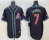 Men's Arizona Diamondbacks #7 Corbin Carroll Black 2024 Stitched Cool Base Nike Jersey,baseball caps,new era cap wholesale,wholesale hats