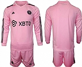 Men's Inter Miami CF Blank 2023-24 Pink Home Soccer Jersey Suit