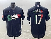 Men's Los Angeles Dodgers #17 Shohei Ohtani Mexico Black Cool Base Stitched Baseball Jerseys,baseball caps,new era cap wholesale,wholesale hats