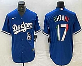 Men's Los Angeles Dodgers #17 Shohei Ohtani Mexico Blue Cool Base Stitched Jersey,baseball caps,new era cap wholesale,wholesale hats
