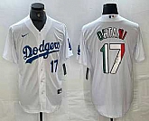 Men's Los Angeles Dodgers #17 Shohei Ohtani Number Mexico White Cool Base Stitched Jerseys,baseball caps,new era cap wholesale,wholesale hats