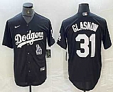 Men's Los Angeles Dodgers #31 Tyler Glasnow Black Turn Back The Clock Stitched Cool Base Jersey,baseball caps,new era cap wholesale,wholesale hats