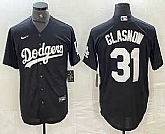 Men's Los Angeles Dodgers #31 Tyler Glasnow Black Turn Back The Clock Stitched Cool Base Jerseys,baseball caps,new era cap wholesale,wholesale hats