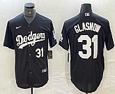 Men's Los Angeles Dodgers #31 Tyler Glasnow Number Black Turn Back The Clock Stitched Cool Base Jerseys,baseball caps,new era cap wholesale,wholesale hats