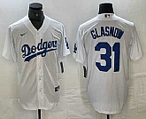 Men's Los Angeles Dodgers #31 Tyler Glasnow White Stitched Cool Base Nike Jerseys,baseball caps,new era cap wholesale,wholesale hats