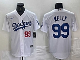Men's Los Angeles Dodgers #99 Joe Kelly Number White Stitched Cool Base Nike Jerseys,baseball caps,new era cap wholesale,wholesale hats