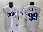 Men's Los Angeles Dodgers #99 Joe Kelly White Stitched Cool Base Nike Jersey,baseball caps,new era cap wholesale,wholesale hats