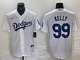 Men's Los Angeles Dodgers #99 Joe Kelly White Stitched Cool Base Nike Jerseys,baseball caps,new era cap wholesale,wholesale hats