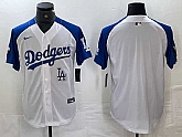 Men's Los Angeles Dodgers Blank White Blue Fashion Stitched Cool Base Limited Jersey
