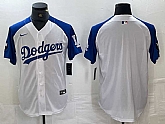 Men's Los Angeles Dodgers Blank White Blue Fashion Stitched Cool Base Limited Jerseys