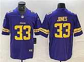Men's Minnesota Vikings #33 Aaron Jones Purple Gold Vapor Untouchable Limited Stitched Jersey