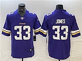 Men's Minnesota Vikings #33 Aaron Jones Purple Vapor Untouchable Limited Stitched Jersey