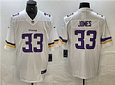 Men's Minnesota Vikings #33 Aaron Jones White Vapor Untouchable Limited Stitched Jersey
