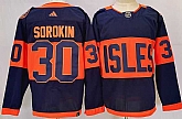 Men's New York Islanders #30 Ilya Sorokin Navy 2024 With Stadium Series Patch Stitched Jersey,baseball caps,new era cap wholesale,wholesale hats