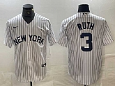 Men's New York Yankees #3 Babe Ruth White 2024 Cool Base Stitched Jerseys,baseball caps,new era cap wholesale,wholesale hats