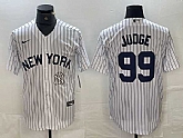 Men's New York Yankees #99 Aaron Judge White 2024 Cool Base Stitched Jersey