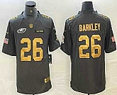 Men's Philadelphia Eagles #26 Saquon Barkley Anthracite Gold 2016 Salute To Service Stitched Nike Limited Jersey Dzhi,baseball caps,new era cap wholesale,wholesale hats