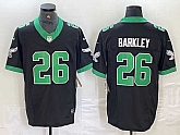 Men's Philadelphia Eagles #26 Saquon Barkley Black FUSE Vapor Limited Throwback Stitched Jersey,baseball caps,new era cap wholesale,wholesale hats