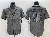 Men's Philadelphia Eagles #26 Saquon Barkley Gray Cool Base Baseball Stitched Jersey,baseball caps,new era cap wholesale,wholesale hats