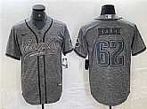 Men's Philadelphia Eagles #62 Jason Kelce Gray Cool Base Baseball Stitched Jersey