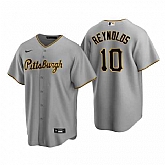 Men's Pittsburgh Pirates #10 Bryan Reynolds Nike Gray Road CoolBase Jersey Dzhi,baseball caps,new era cap wholesale,wholesale hats