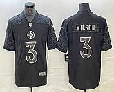 Men's Pittsburgh Steelers #3 Russell Wilson Black Reflective Limited Stitched Football Jersey Dzhi,baseball caps,new era cap wholesale,wholesale hats