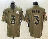 Men's Pittsburgh Steelers #3 Russell Wilson Olive 2022 Salute To Service Limited Stitched Jersey Dzhi,baseball caps,new era cap wholesale,wholesale hats