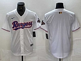 Men's Texas Rangers Bank White 2023 World Series Champions Cool Base Jersey
