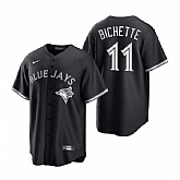 Men's Toronto Blue Jays #11 Bo Bichette Black Stitched MLB Cool Base Nike Jersey Dzhi,baseball caps,new era cap wholesale,wholesale hats