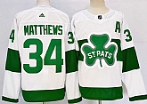Men's Toronto Maple Leafs #34 Auston Matthews White St Patricks Authentic Jersey,baseball caps,new era cap wholesale,wholesale hats