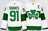 Men's Toronto Maple Leafs #91 John Tavares White St Patricks Authentic Jersey