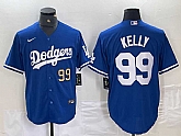 Mens Los Angeles Dodgers #99 Joe Kelly Number Blue Stitched Cool Base Nike Jersey,baseball caps,new era cap wholesale,wholesale hats