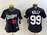 Women's Los Angeles Dodgers #99 Joe Kelly Number Black Stitched Cool Base Nike Jerseys,baseball caps,new era cap wholesale,wholesale hats