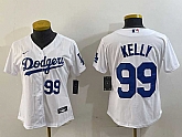 Women's Los Angeles Dodgers #99 Joe Kelly Number White Stitched Cool Base Nike Jerseys